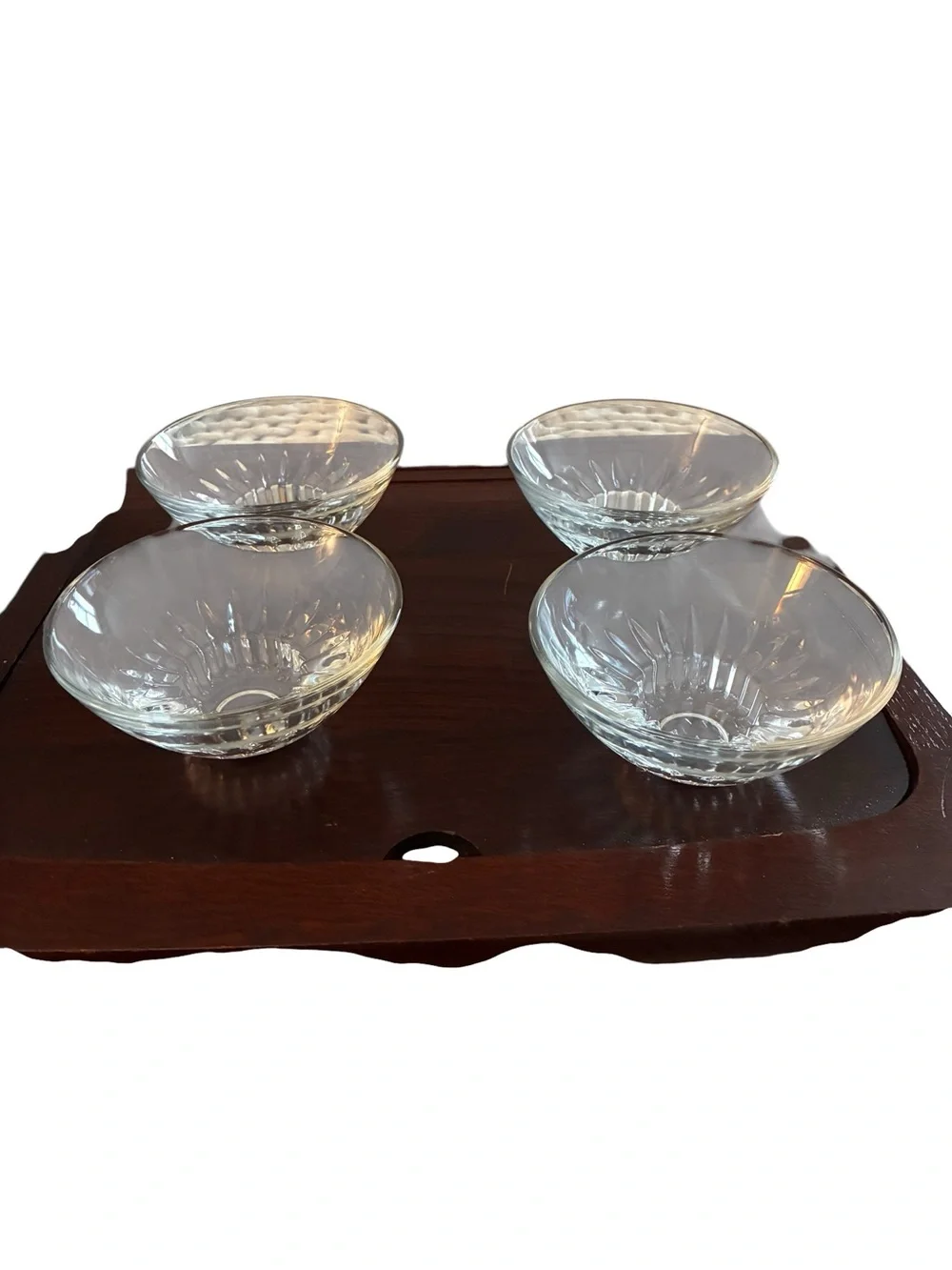 Clear Glass Serving Bowls Set of 4 - Versatile Home Dining Bowls